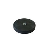 43mm x 6mm Rubber Pot Magnet | M4 Flush Internal Thread (Rare Earth)