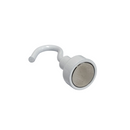 12mm Pot Magnet with Hook - White Painted (Rare Earth)