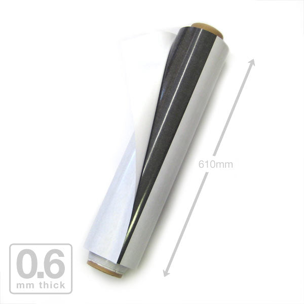 610 x 0.6mm Self Adhesive Magnetic Roll (Flexible Rubber)
