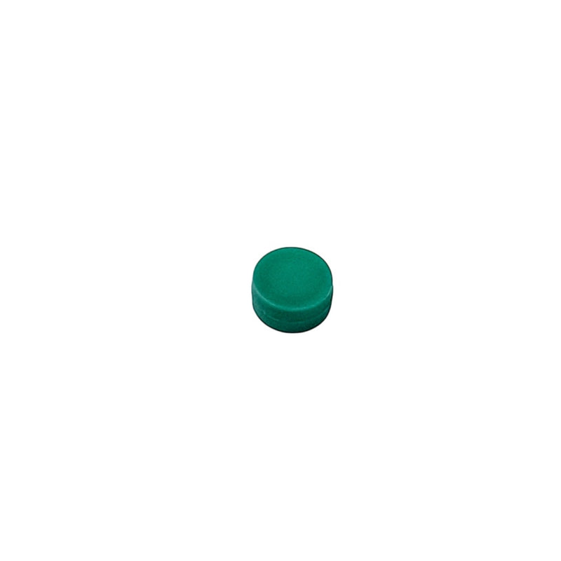 Green Plastic Coated Neodymium Button Magnet 12.7mm x 6.35mm