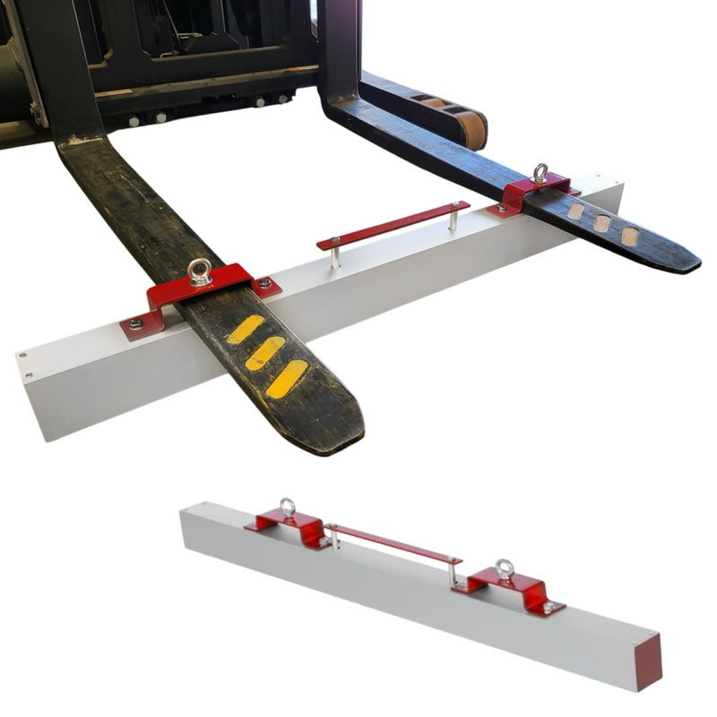 48" Magnetic Forklift Sweeper w/ Debris Release Handle