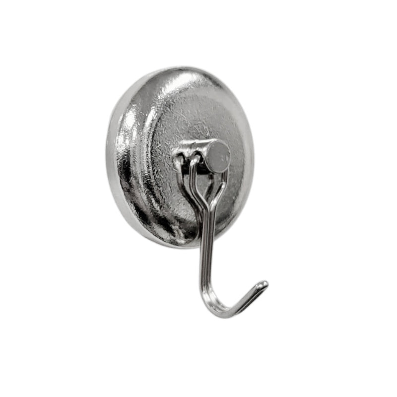 Swing Hook Pot Magnet Silver - 42mm Diameter (Rare Earth)