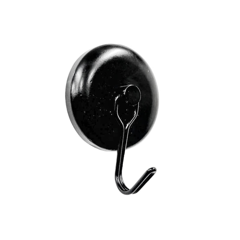 Swing Hook Pot Magnet Black - 42mm Diameter (Rare Earth)