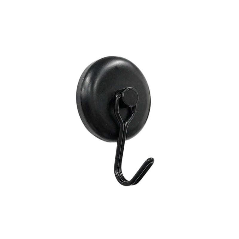 Swing Hook Pot Magnet Black - 36mm Diameter (Rare Earth)