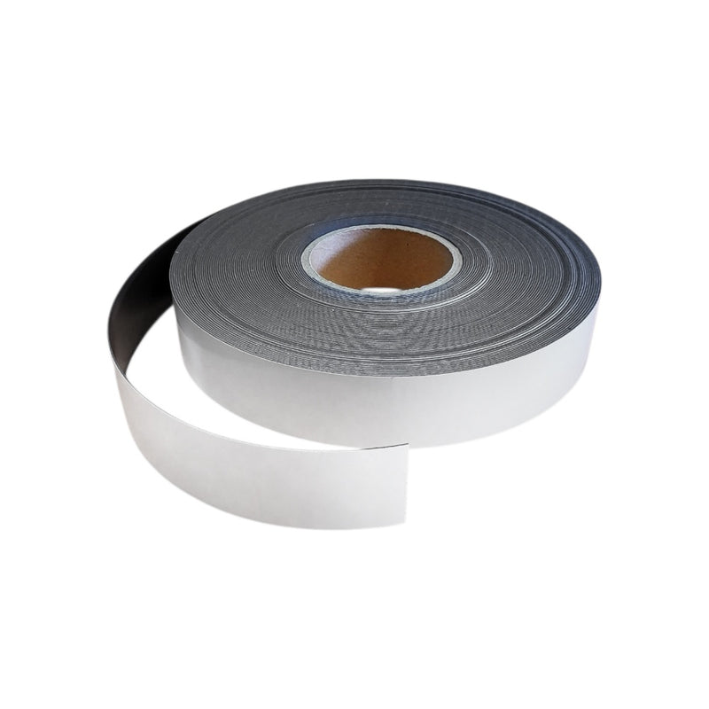 40mm x 0.9mm 'Write & Wipe' White Magnetic Label Stripping (Per Metre | 30m Roll)
