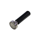 20mm x 65mm N38 neodymium pot magnet with black gripper handle, angled view