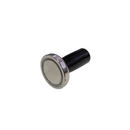 32mm magnetic gripper tilted to show the nickel plated magnet face and M6 handle joint