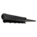Magnetic folding shelf from the side, showing the 150mm shelf reach and the hooks underneath