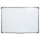 1200mm x 900mm magnetic whiteboard with an aluminium frame and lower marker tray