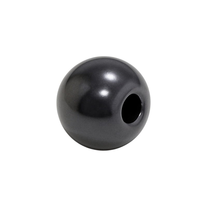 12mm Round Bead Magnet with 1.5mm Hole (Polished Ferrite)