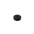16mm x 5mm black epoxy coated pot magnet, angled side view showing the steel cup profile