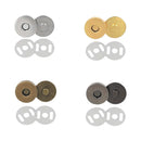 No-Sew Magnetic Snap Button Set - Silver | Gold | Bronze | Gunmetal (18mm)