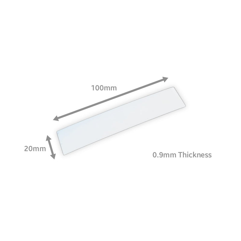 100mm x 20mm (0.9mm Thick) White Gloss Magnetic Label