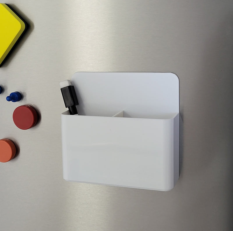 Magnetic Whiteboard Marker Storage Caddy (White)