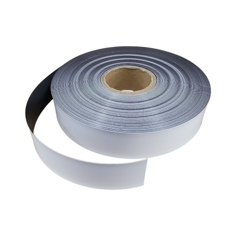 50mm x 0.6mm White Gloss Magnetic Stripping (Flexible Rubber)