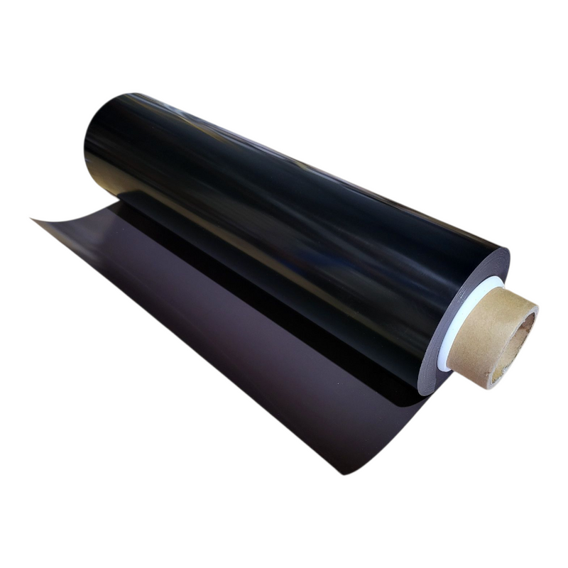 590mm x 0.6mm Thick - Coloured Magnetic Rubber | Black