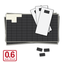 20 x 38 x 0.6mm Self Adhesive Patch Magnet Pieces (Flexible Rubber)