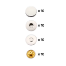 Punch Style Magnetic Snap Button Set w/ Tools - Silver (15mm)