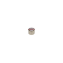 2.5mm x 2mm N42 neodymium disc magnet, nickel plated, with a red line painted across the north pole face