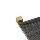 3mm x 3mm x 3mm Block - N52 (Rare Earth, Gold)