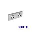 30mm x 10mm x 3mm Block - Twin Countersunk Hole 3.2mm/6.4mm - SOUTH