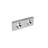 30mm x 10mm x 3mm Block - Twin Countersunk Hole 3.2mm/6.4mm - SOUTH