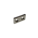30mm x 15mm x 4mm neodymium block magnet with twin 4.2mm/8.4mm countersunk holes