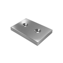 40mm x 30mm x 6mm N42 neodymium block magnet with twin double sided countersunk holes 4.2mm/8.4mm