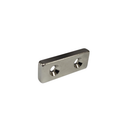 40mm x 15mm x 6mm neodymium block magnet with twin double sided 4.2mm/8.4mm countersunk holes