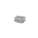 25.4mm x 19mm x 12.7mm N52 neodymium block magnet, nickel plated, angled view