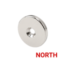 OD 30mm x ID 5.2mm/10.4mm x H 4mm - N42 C/Sunk Ring NORTH