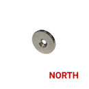 OD 35mm x H 5mm countersunk ring magnet marked NORTH