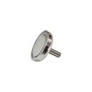 42mm x 9mm neodymium pot magnet with M8 x 25mm external threaded boss, alternate view