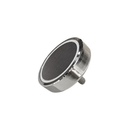 60mm x 15mm neodymium pot magnet with M8 x 25mm external threaded boss, alternate view