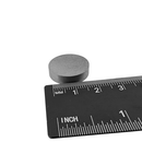 20mm x 5mm samarium cobalt disc magnet shown beside a ruler for scale