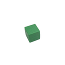 13mm x 13mm x 13mm plastic coated neodymium block magnet in green