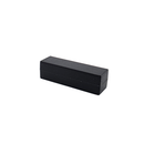 40mm x 12mm x 12mm black plastic coated neodymium block magnet lying on its long side