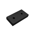 50.8mm x 25.4mm x 8mm plastic coated twin countersunk block magnet, third product view
