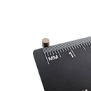 3mm x 3mm samarium cobalt rod magnet shown beside a ruler for scale