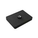 Rubber Coated Pot Magnet - 43mm (L) x 31mm (W) x 6mm (H) - Single M4 Int Thread