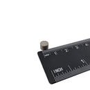 7mm x 5mm samarium cobalt disc magnet shown beside a ruler for scale