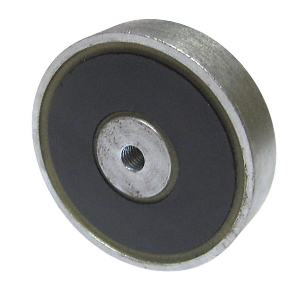 a metal wheel with a hole in the center