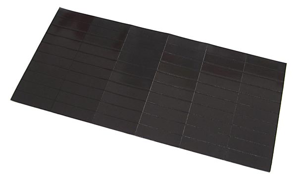 20mm x 68mm x 0.8mm thick Self Adhesive Patch Magnet Pieces (Flexible Rubber)