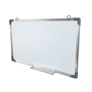 600mm x 400mm magnetic whiteboard with an aluminium frame and lower marker tray