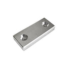 60mm x 25mm x 10mm Block - Twin Double Sided Countersunk Holes 5.2mm/10.4mm