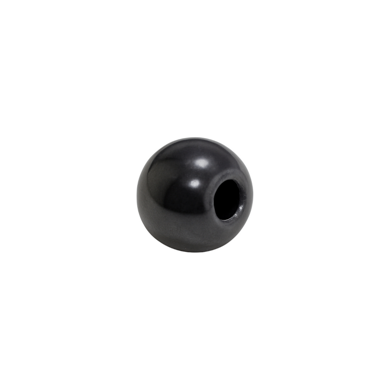 6mm Round Bead Magnet with 1.5mm Hole (Polished Ferrite)