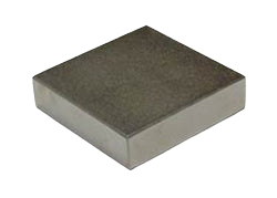 a square gray object with a black background