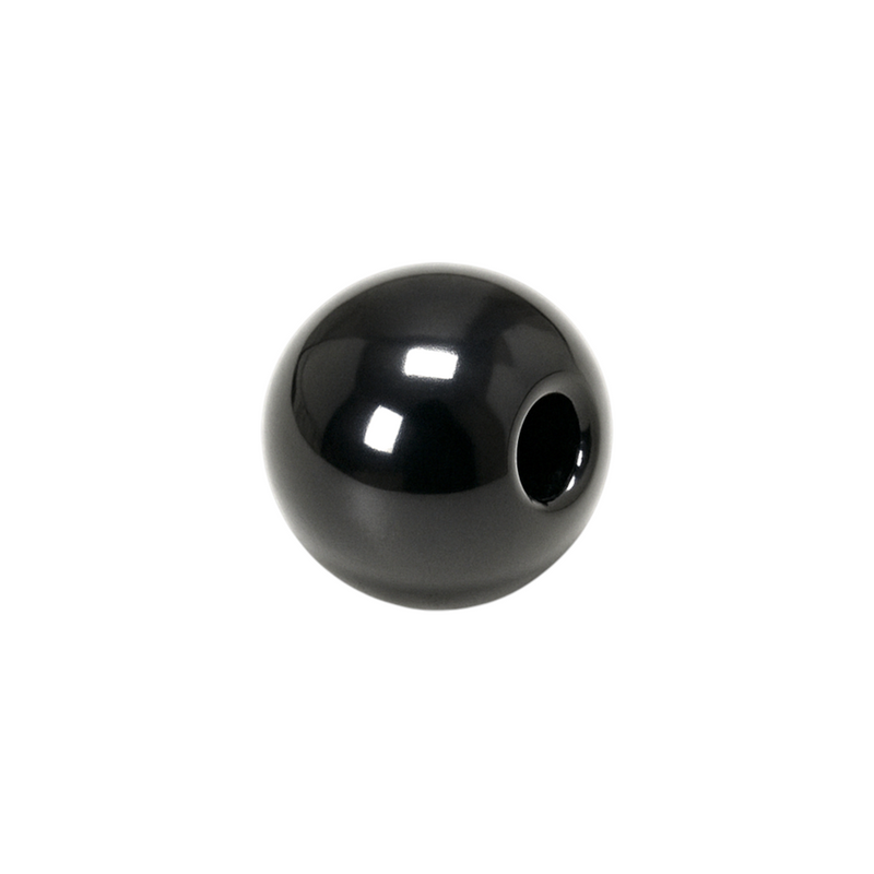 8mm Round Bead Magnet with 1.5mm Hole (Polished Ferrite)