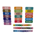 FACTORY SECOND - Double-Sided Magnetic Calendar Tabs 50pc | Coloured & Black