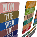 FACTORY SECOND - Double-Sided Magnetic Calendar Tabs 50pc | Coloured & Black